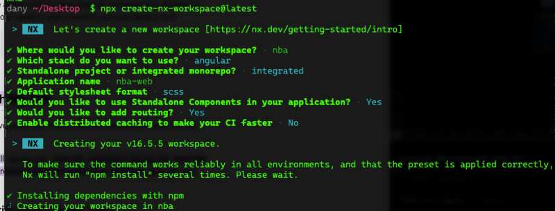 Create your workspace 