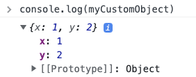 Result of a console.log function showing the properties of an object and its prototype