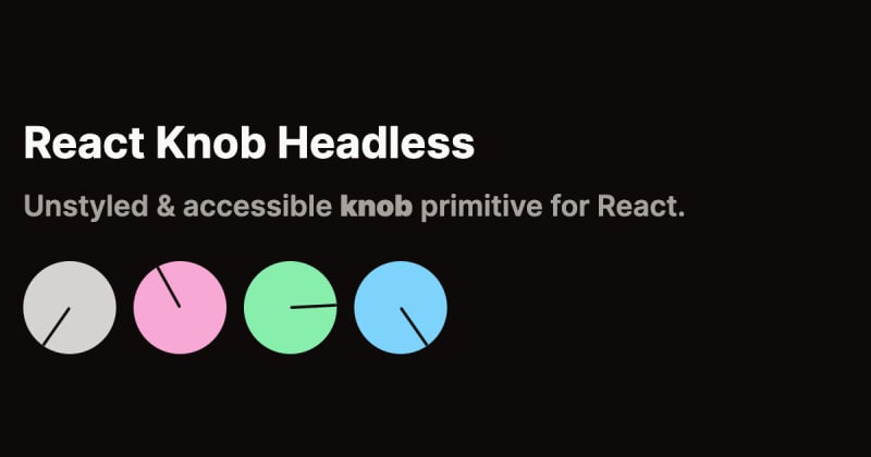 React Knob Headless