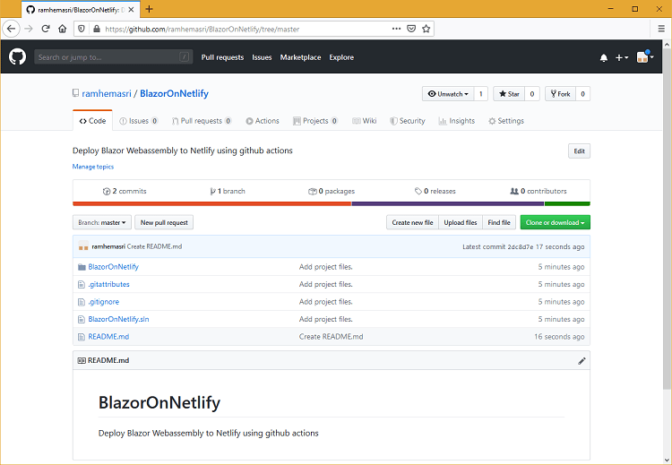 BlazorOnNetlify Github repo