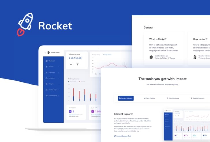 Rocket - SaaS Dashboard Bootstrap Template