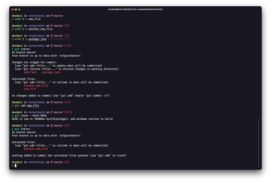 git reset behavior