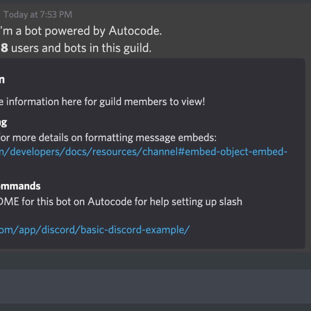 Build a Discord Bot in 6 Minutes With Node.js and Autocode - DEV