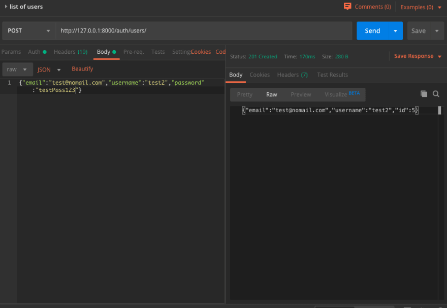 postman json