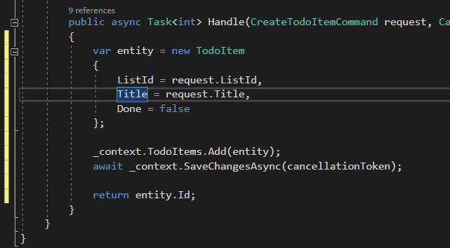 Selection of code blocks