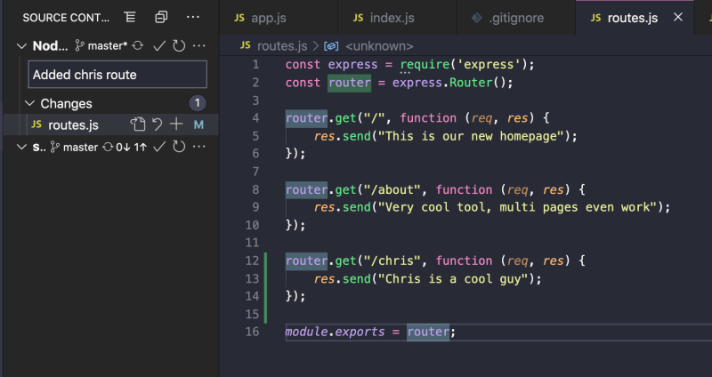 Change code in Visual Studio Code