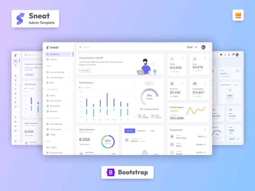 Sneat Bootstrap 5 HTML Admin Tempalate