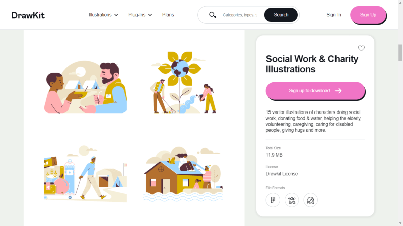 social_work_&_charity_free_illustrations