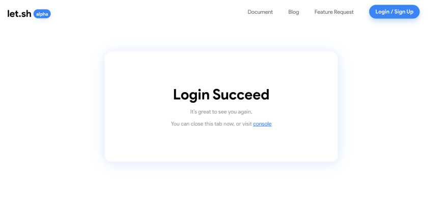 login result page
