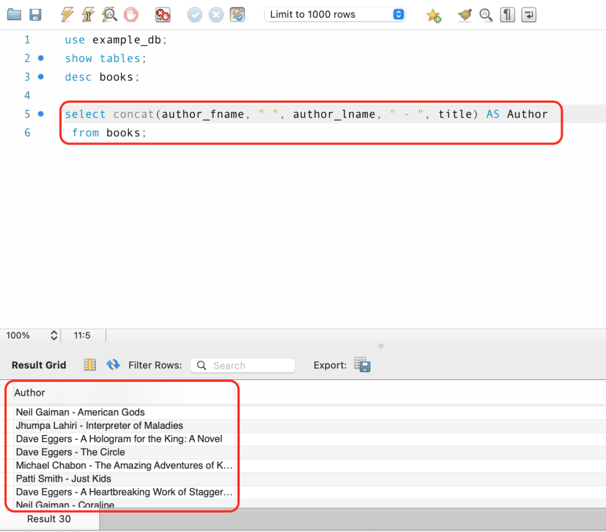 mysql concat a minimum