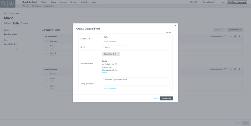 Adding a custom field