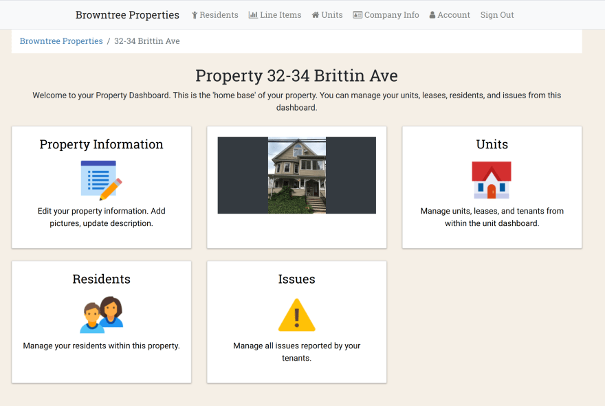 Property Information Page