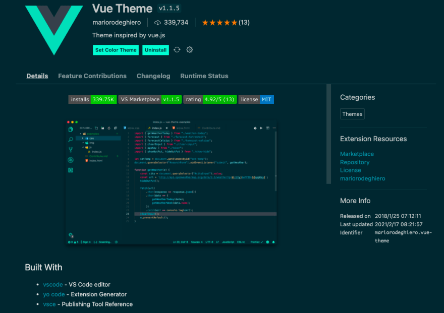 Vue Theme