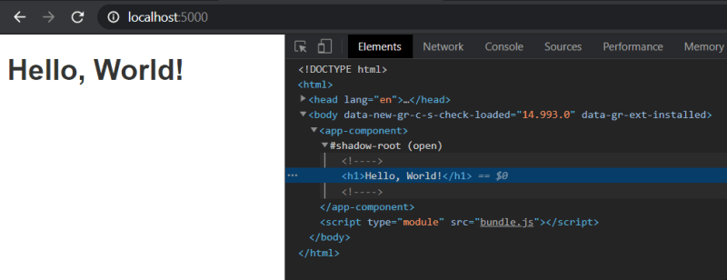 Hello, World w/ LitElement