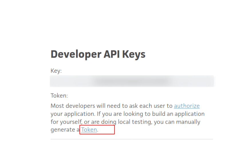 Trello app key