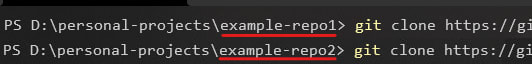 Cloning a repo on 2 folders