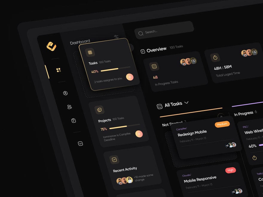 by [Zahra Saedi](https://dribbble.com/shots/18227002-Cluster-Team-management-dashboard)