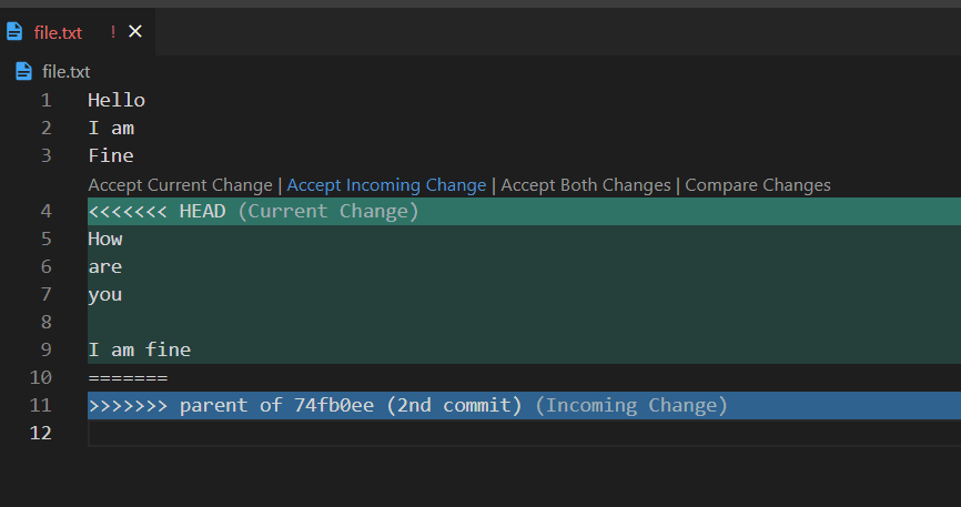 merge error