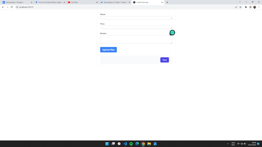 Product Review Form