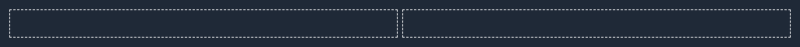Two empty grid cells of equal width placed side by side.