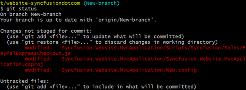 git status Command