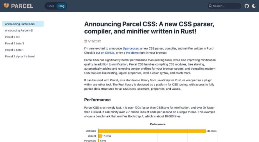 Announcing Parcel CSS