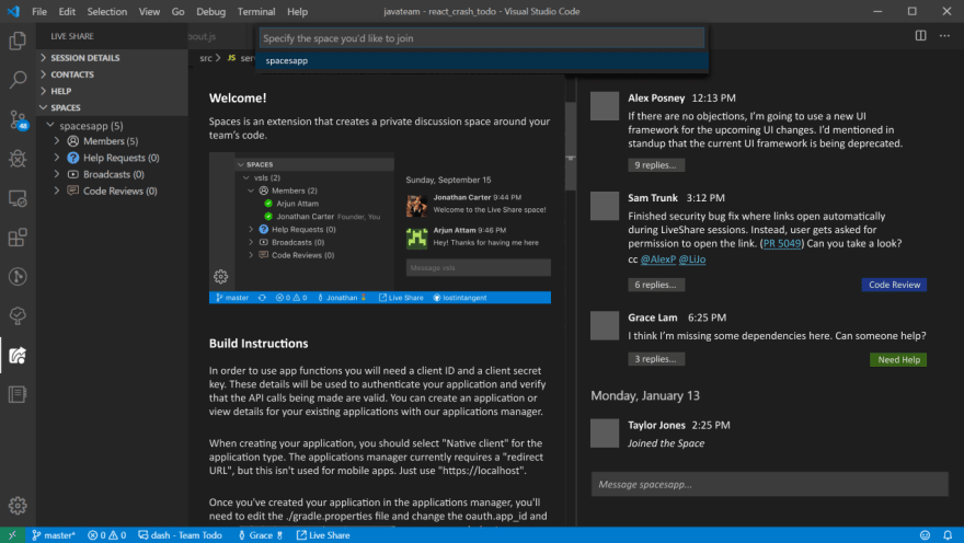 Virtual team room