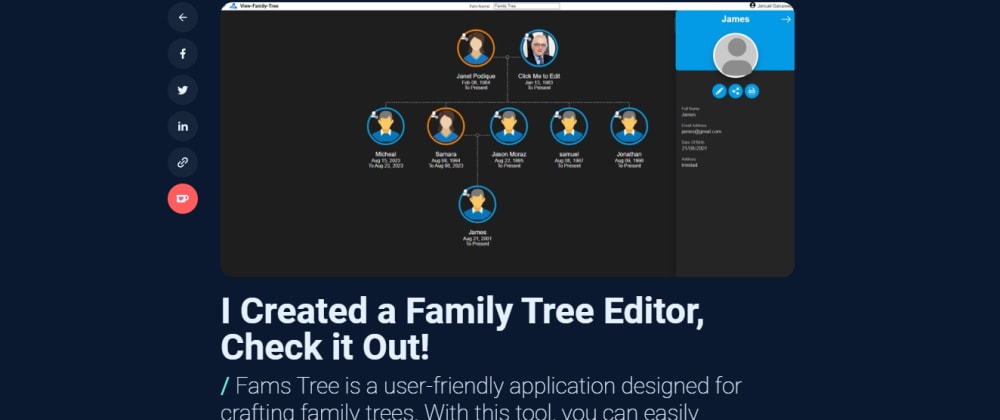 Cover image for I created a platform to Create Family Tree