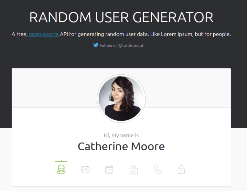 Random user generaton sample