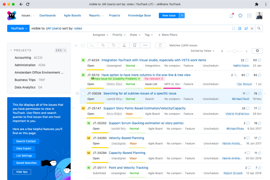 youtrack agile board