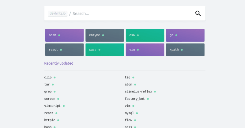 DevHints preview