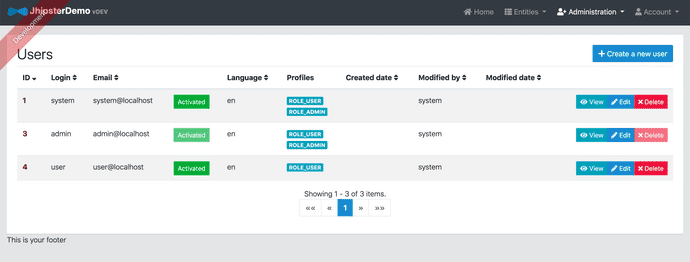 JHipster User Management