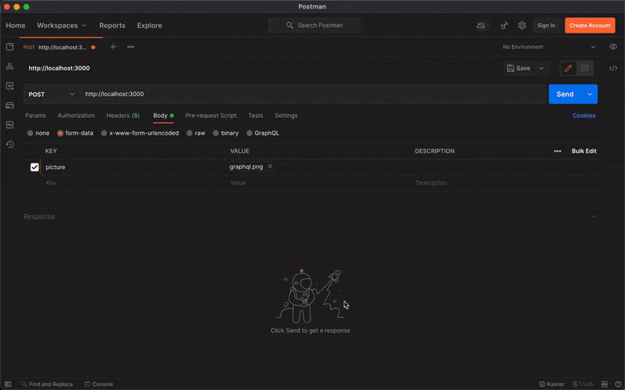 uploading file to api