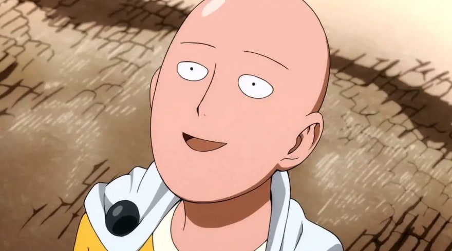 Smiling Saitama Anime Character
