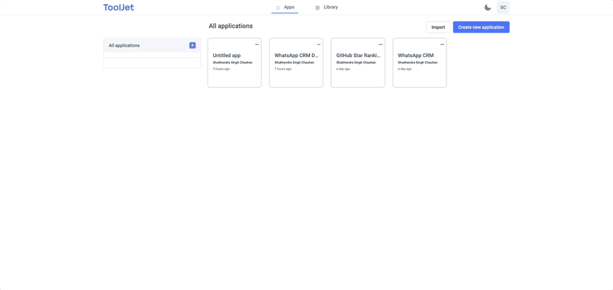 Login tooljet