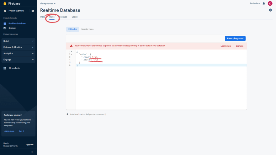 firebase project registration instruction