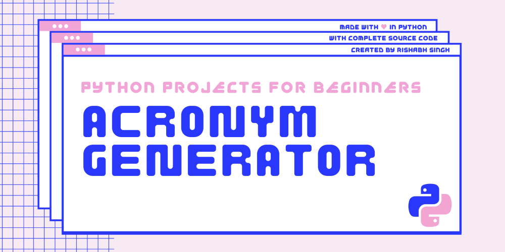 Acronym Generator from Letters