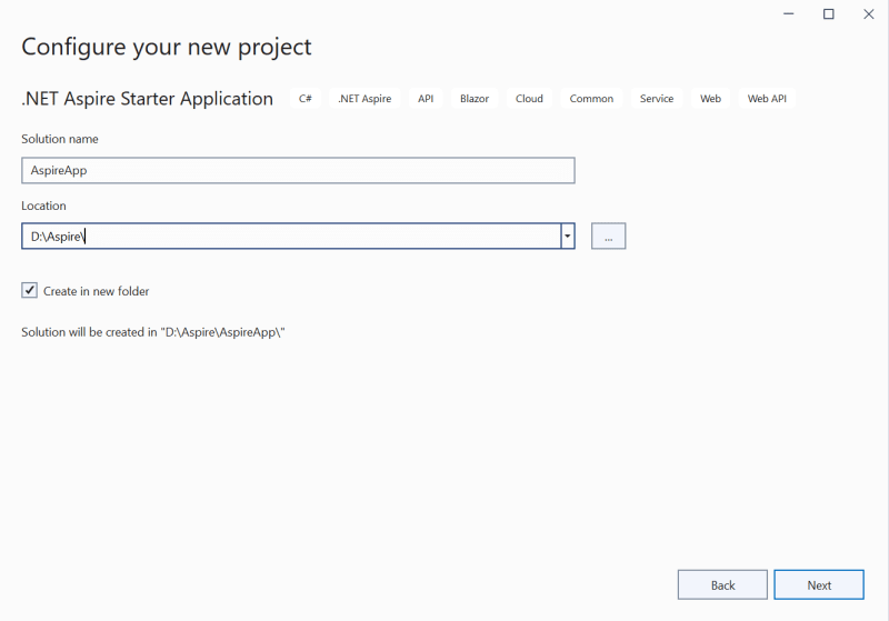 Set default target framework