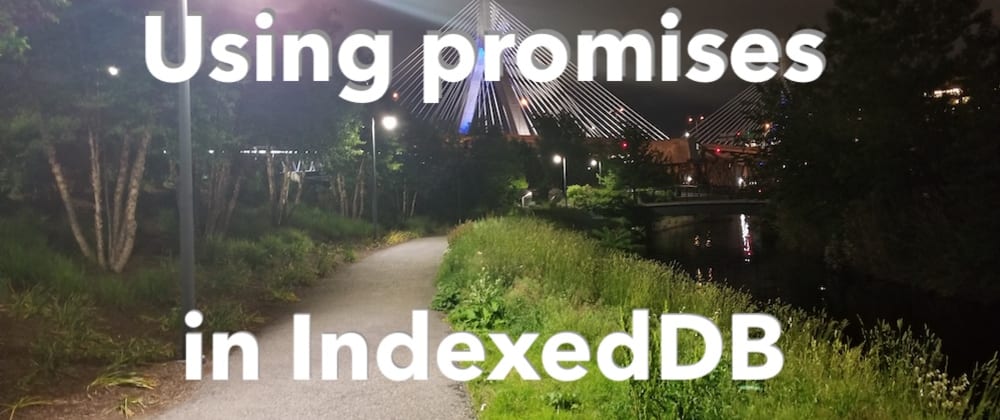 Cover image for Using promises in IndexedDB