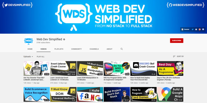 Top 20+ Web Development YouTube Channels For Beginners.🤩 - DEV Community