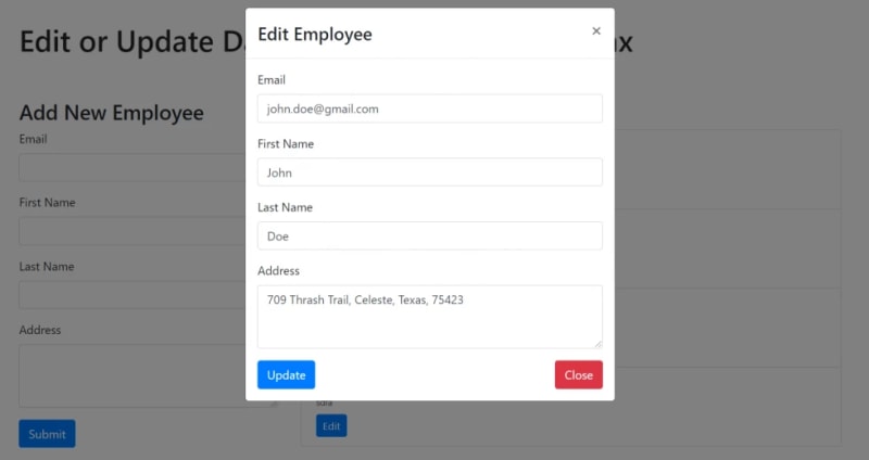 Edit Or Update Data With Bootstrap Modal In Php Mysql Using Ajax