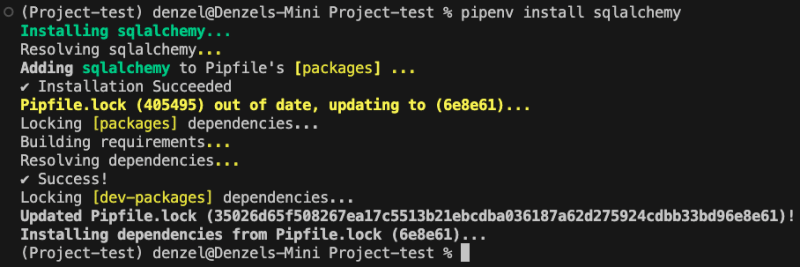 Installing sqlalchemy
