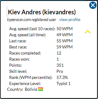 Typing record