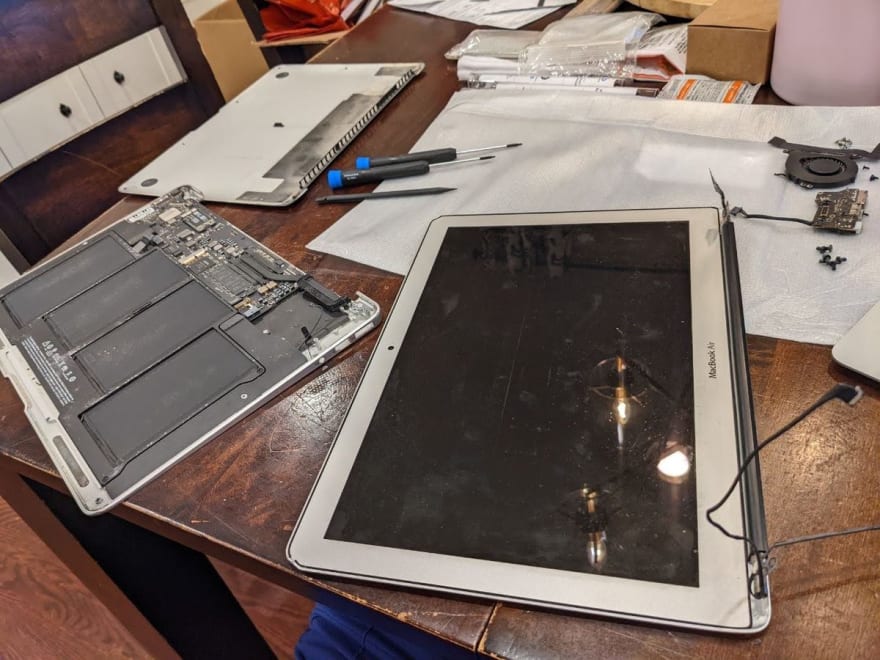 MacBook Air disassembled