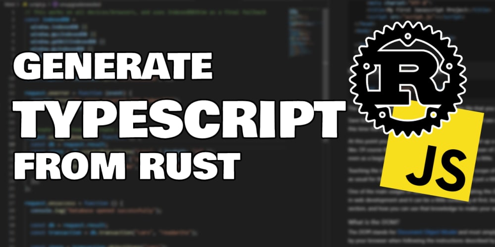 How to Build a Rust CLI Tool to Generate Typescript Types from Rust ...