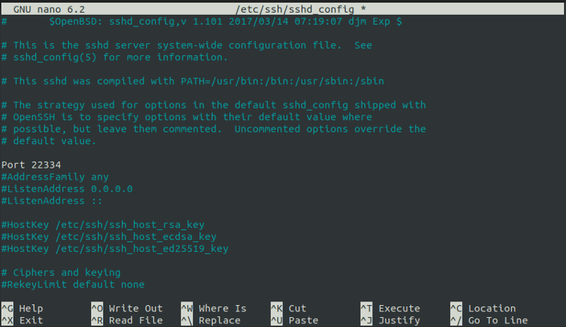SSH Port Modification to  raw `22334` endraw 