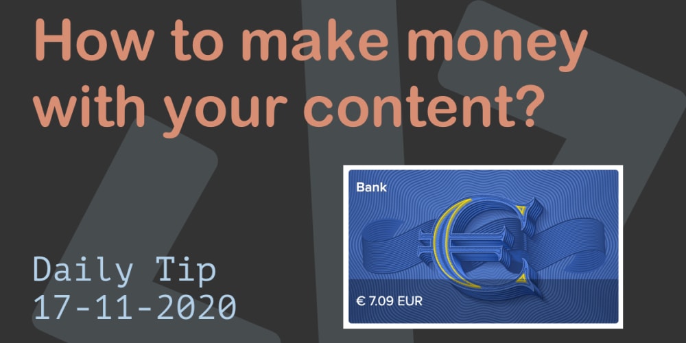 How to make money with your content? - DEV Community