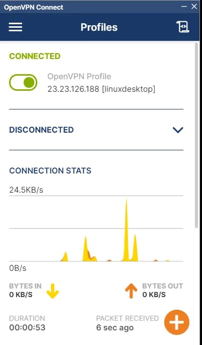 OpenVPN connectuion