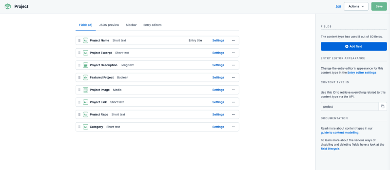 Contentful snapshot