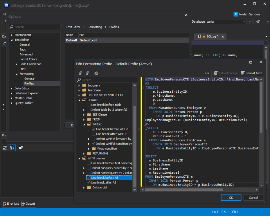 azure data studio sql formatter